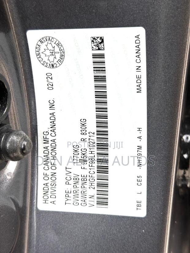 Honda Civic Touring Sedan 2020 Gray