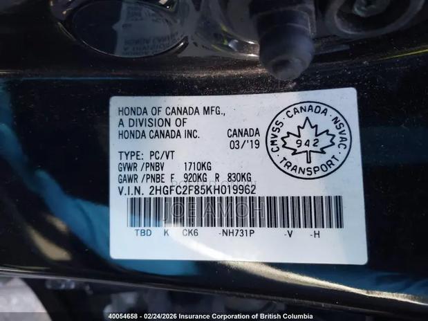 Honda Civic 2019 Black