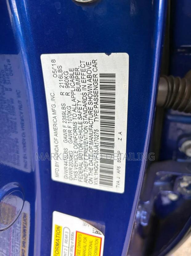 Honda Accord 2018 Blue